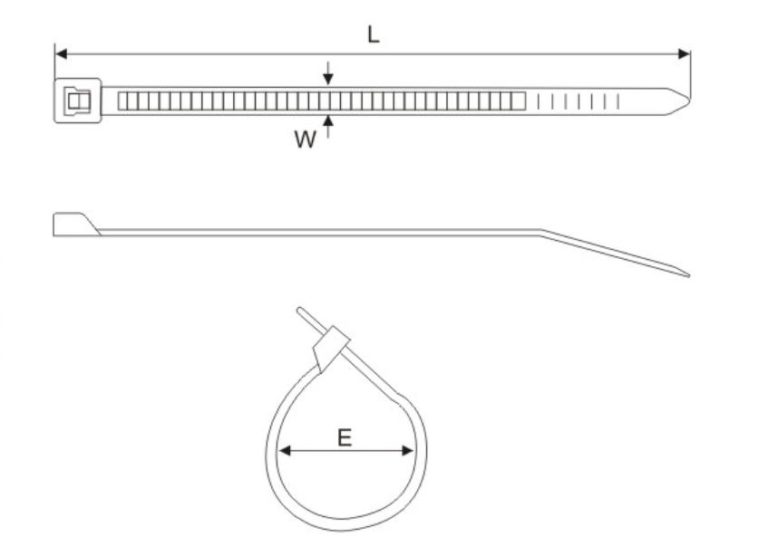cable ties drawing